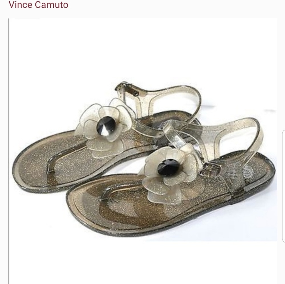 Gold Jelly Sandals by Vince Camuto